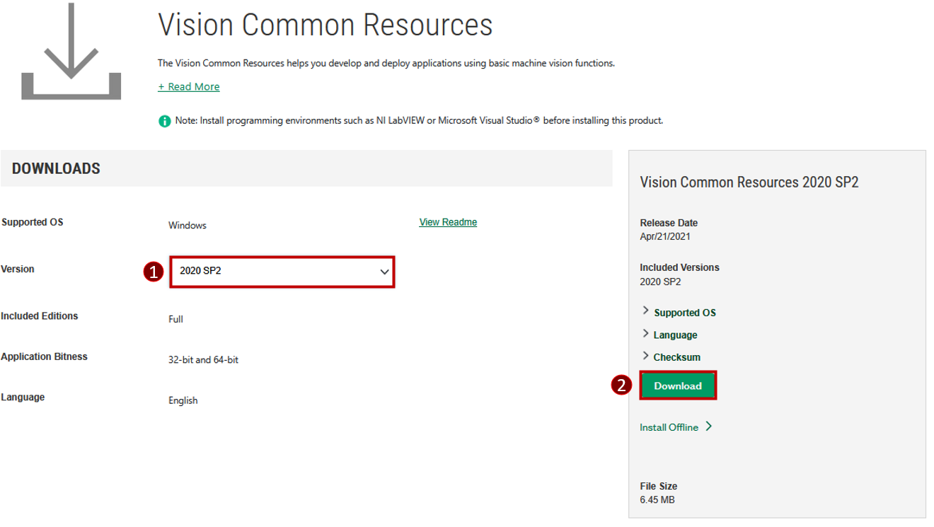 NI Vision Common Resources Download Page