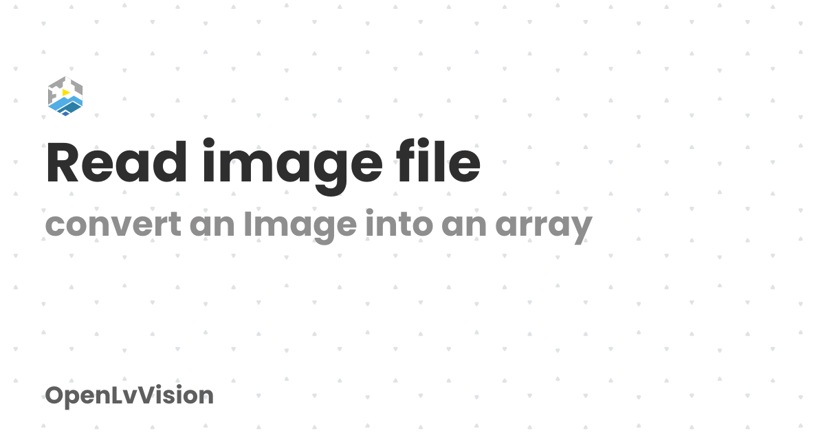 Read image file | OpenLvVision