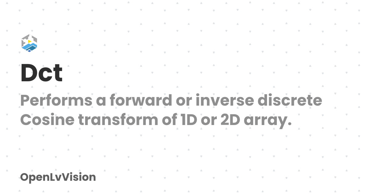 Dct | OpenLvVision