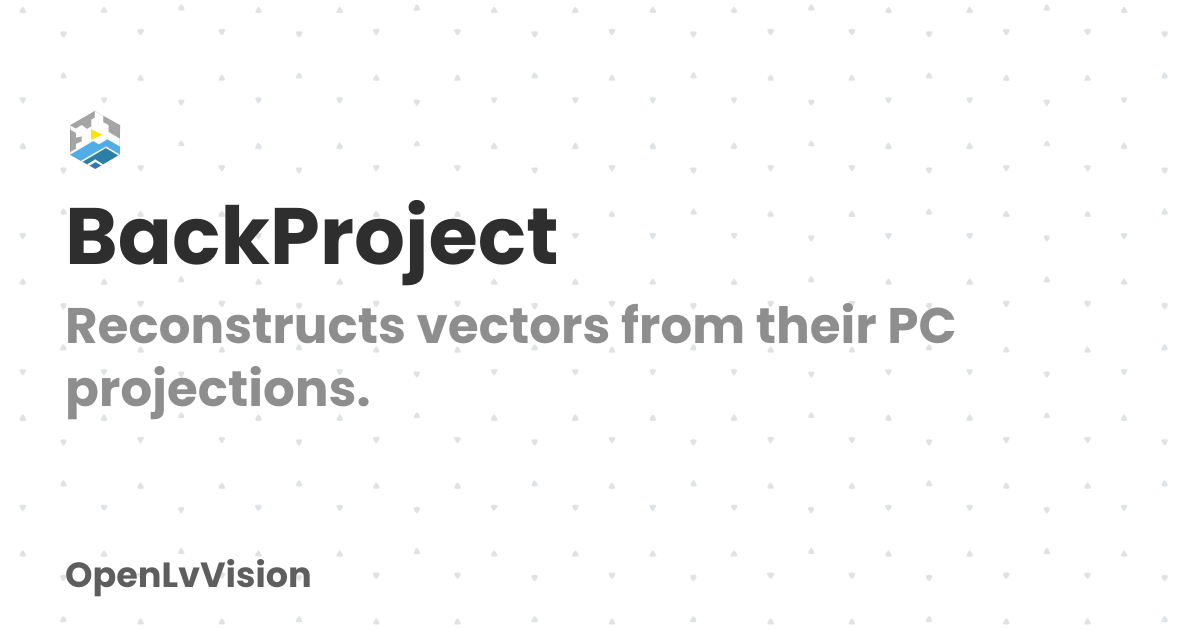 BackProject | OpenLvVision