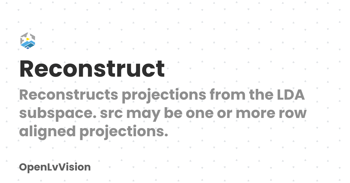 Reconstruct | OpenLvVision
