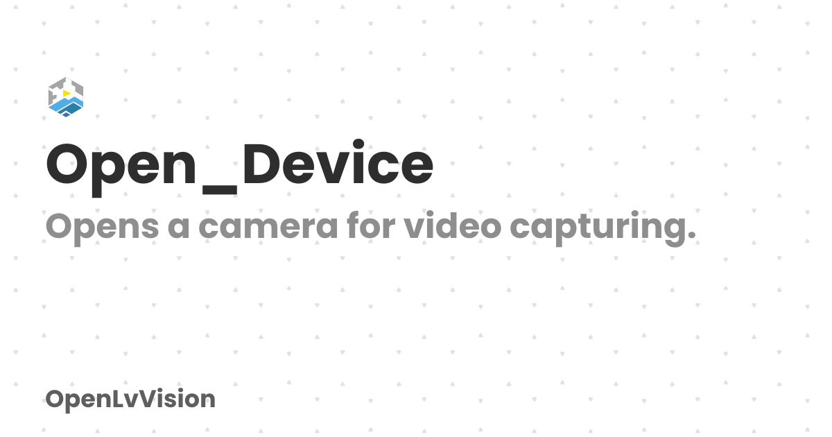 Open_Device | OpenLvVision