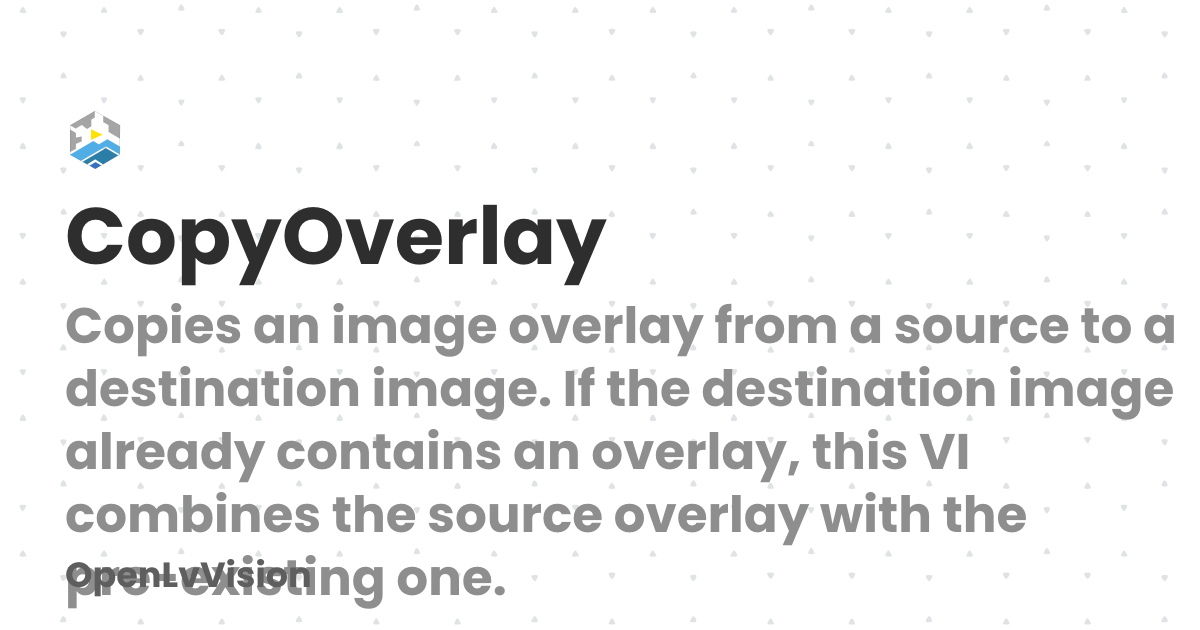Copy Sign Overlay CopyOverlay | OpenLvVision