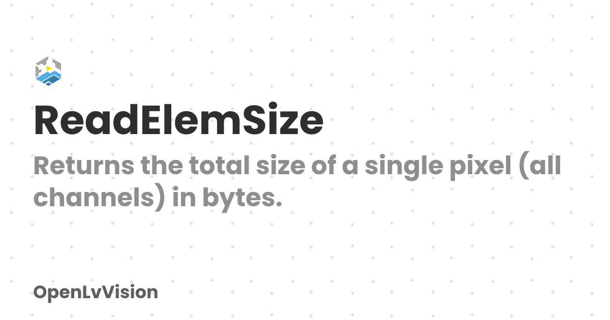 ReadElemSize | OpenLvVision