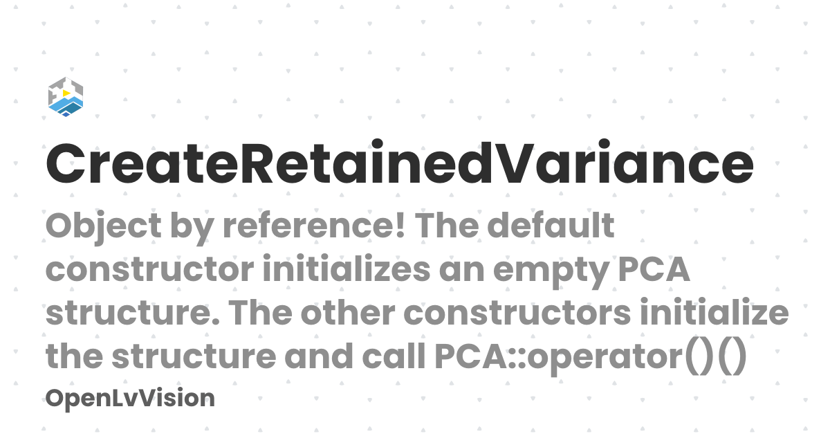 CreateRetainedVariance | OpenLvVision