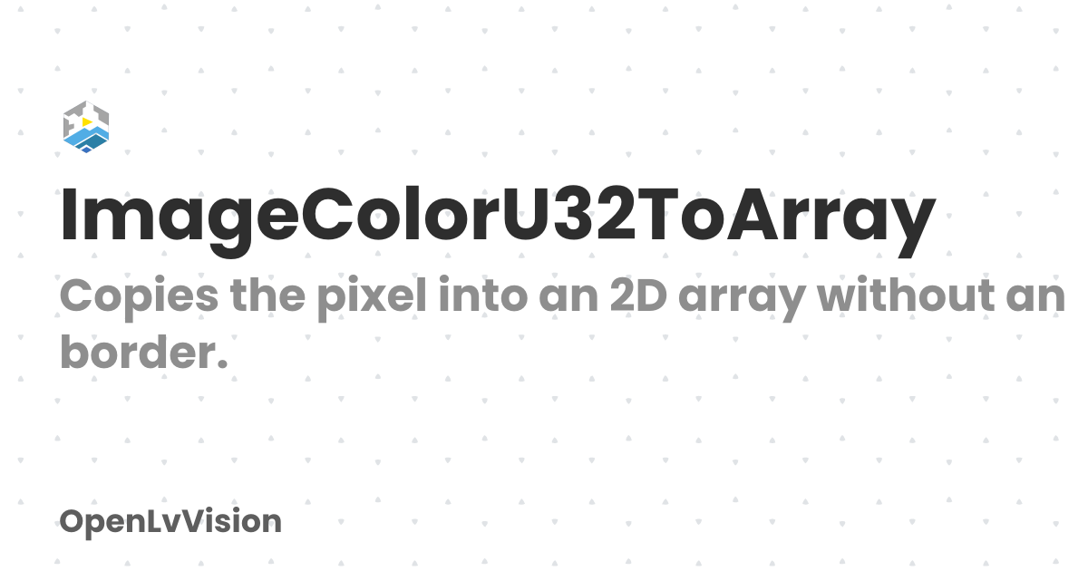 ImageColorU32ToArray | OpenLvVision