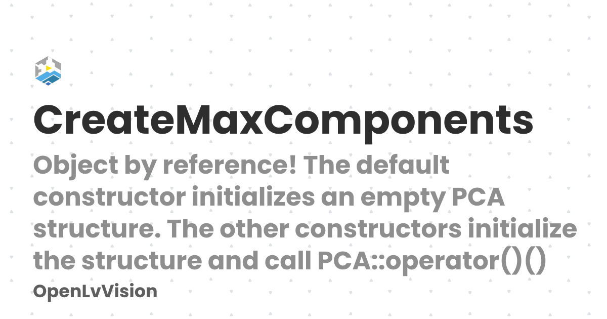 CreateMaxComponents | OpenLvVision
