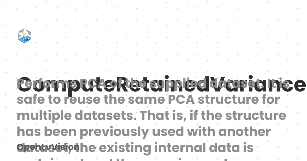 ComputeRetainedVariance | OpenLvVision