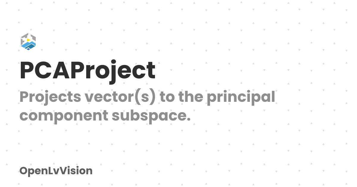 PCAProject | OpenLvVision