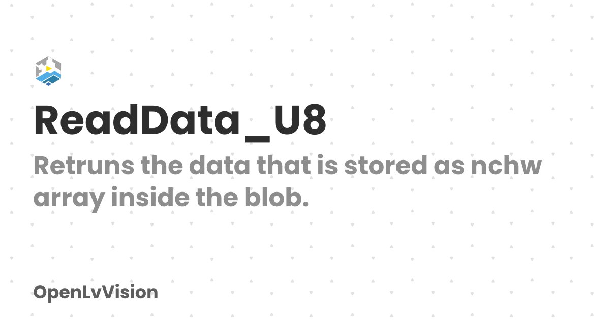 ReadData_U8 | OpenLvVision