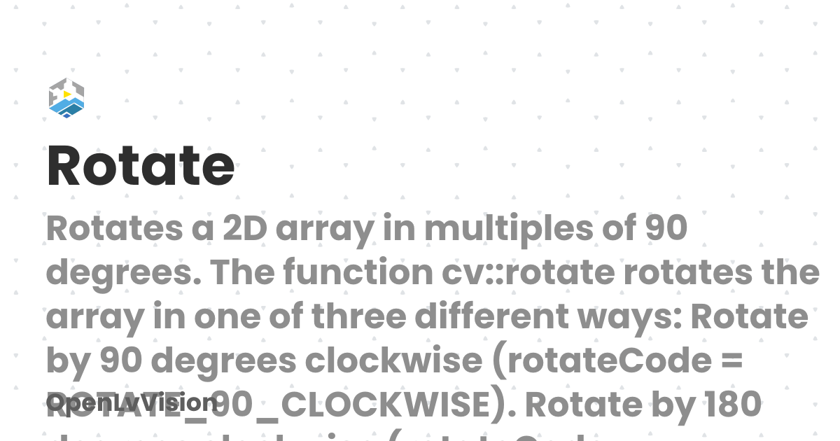 Rotate | OpenLvVision