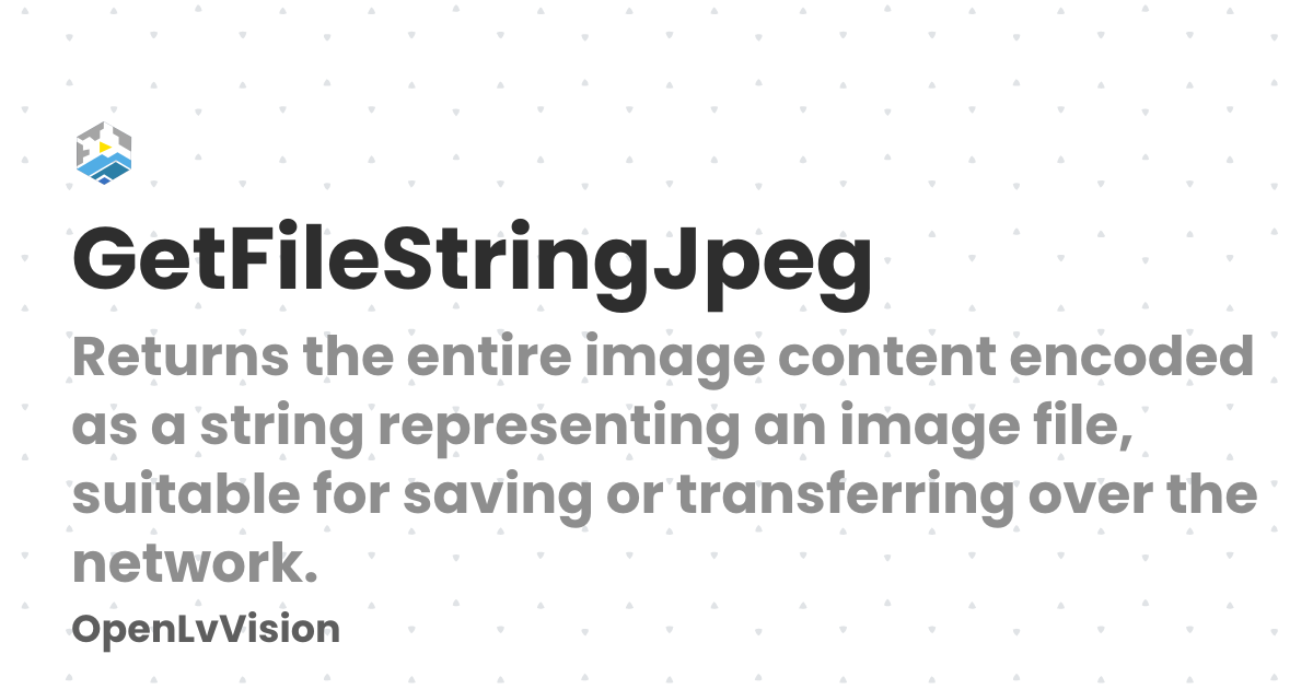 GetFileStringJpeg | OpenLvVision