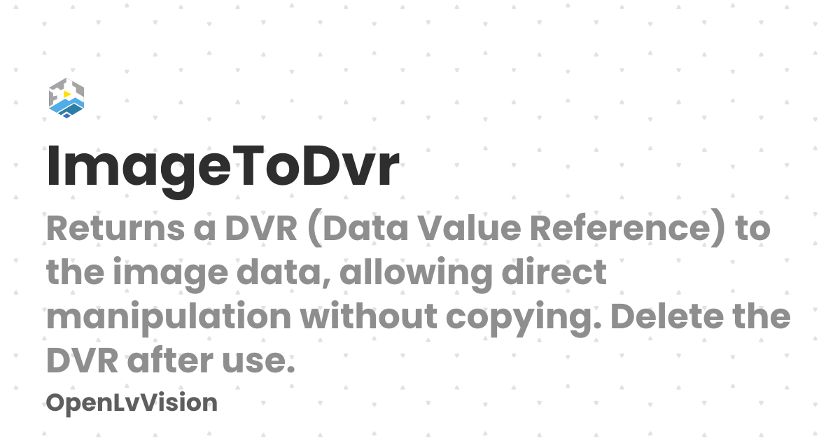 ImageToDvr | OpenLvVision