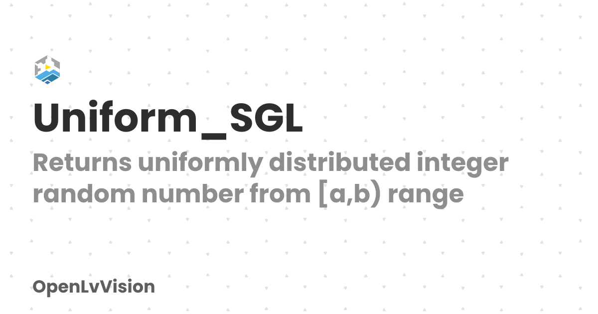Uniform_SGL | OpenLvVision