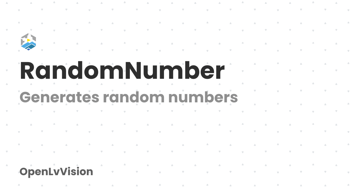 Random 18 RandomNumber | OpenLvVision