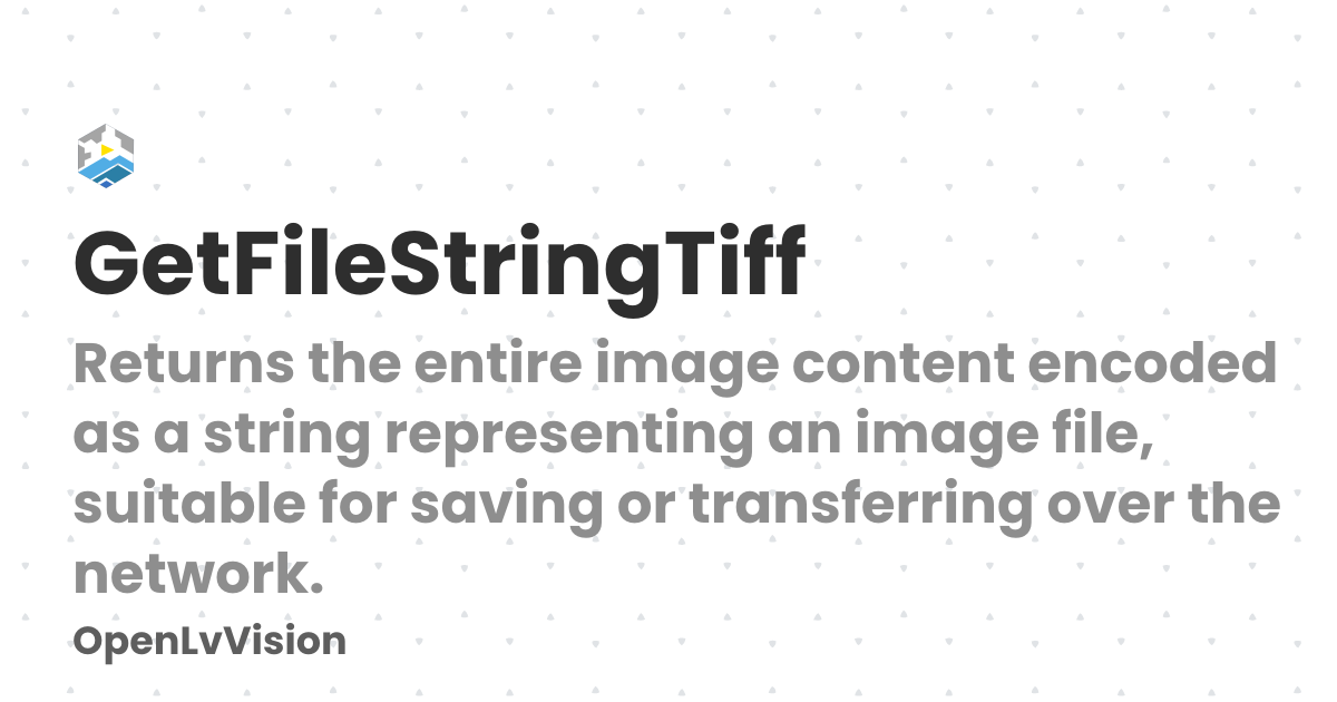 GetFileStringTiff | OpenLvVision